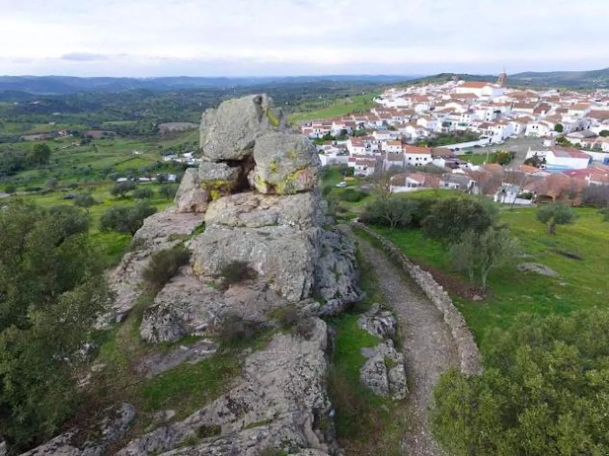 Holiday home Charming House With Mountain View In Encinasola, Fireplace